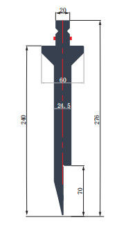 WAL276.28.R1 28 Angle 42CrMo Press Brake Punch And Die