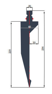 WAL256.28.R1 European Press Brake Punch With 28 Angle 42CrMo